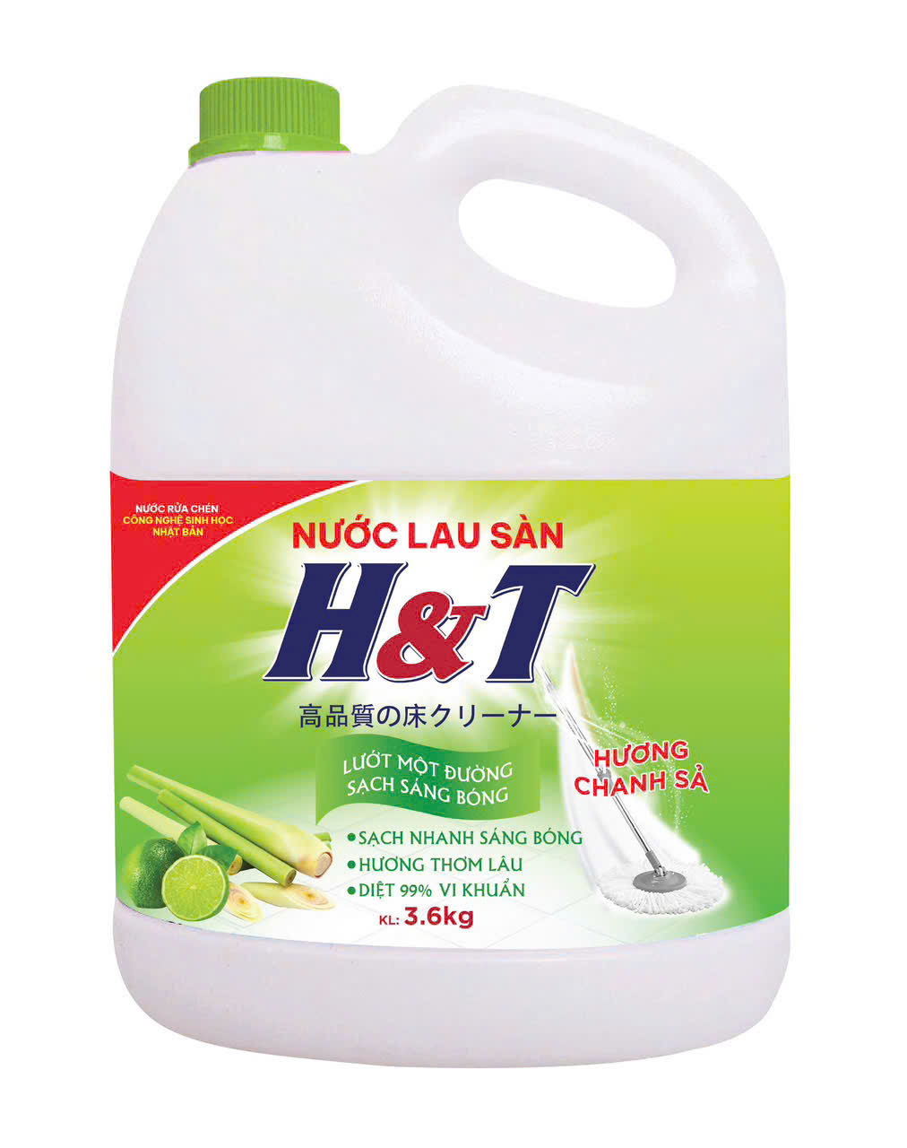Nước lau sàn H&T – Hương chanh sả (3.6kg)