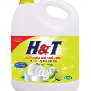 Nước rửa chén siêu bọt H&T – Tinh chất chanh (3.6kg)