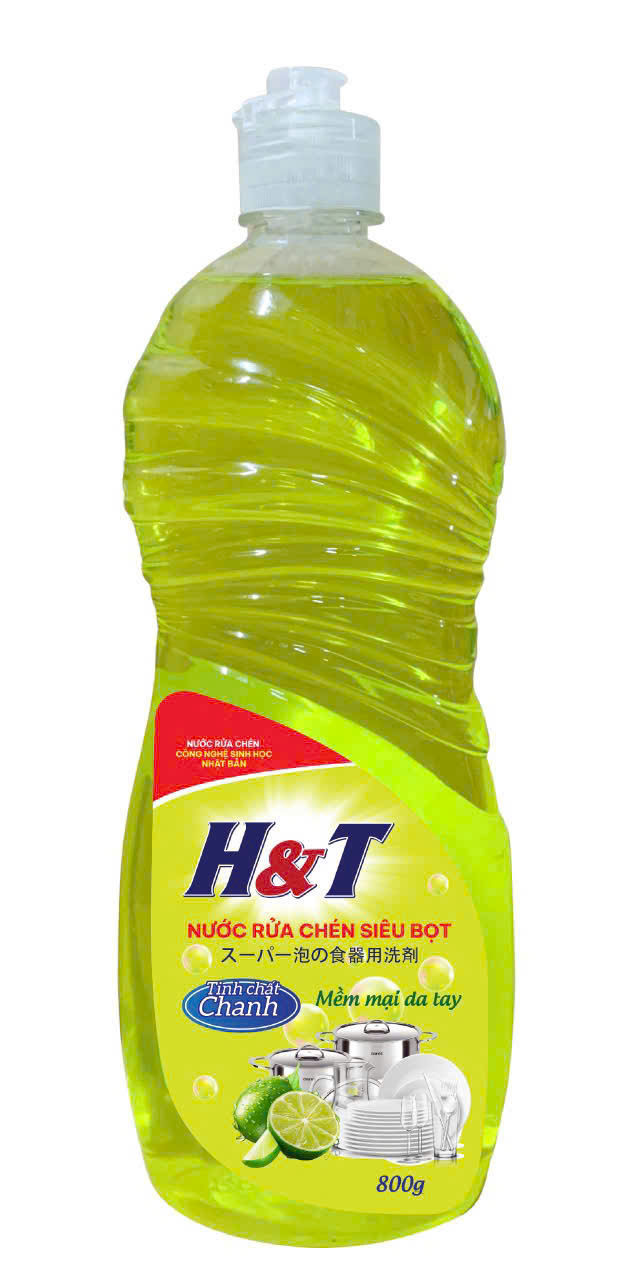 Nước rửa chén siêu bọt H&T – Tinh chất chanh (800g)