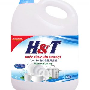 Nước rửa chén siêu bọt H&T – Tinh chất thiên nhiên (3.6kg)