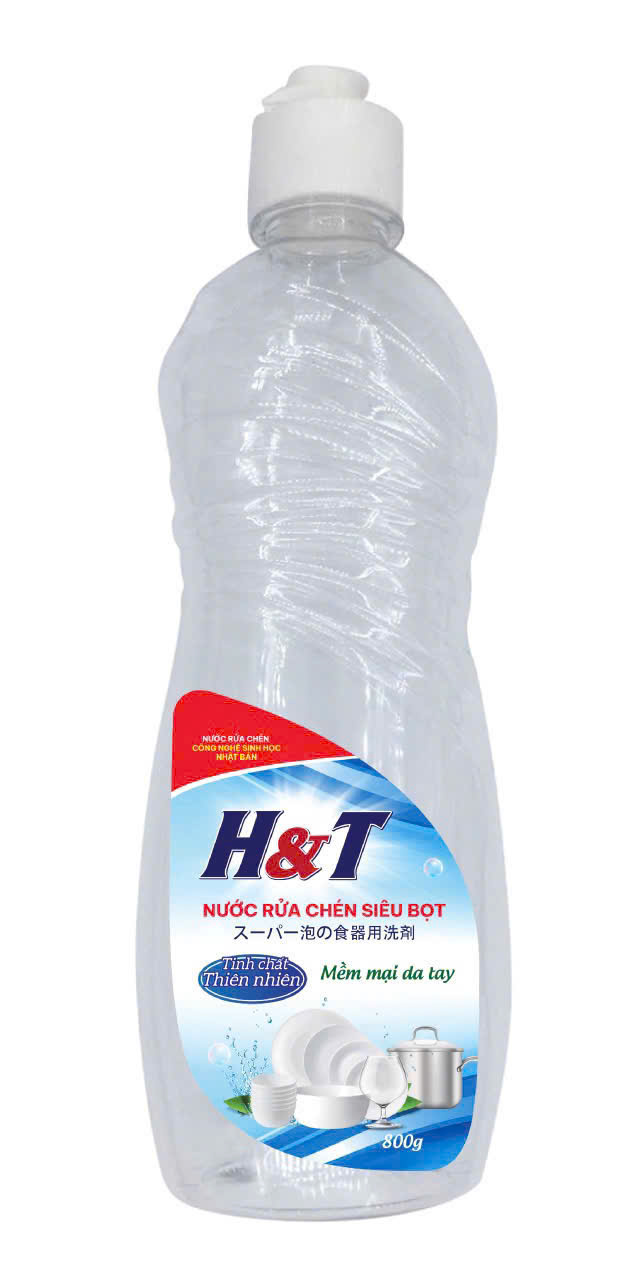 Nước rửa chén siêu bọt H&T – Tinh chất thiên nhiên (800g)